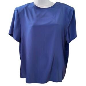 90s Hana Sung Navy Blue Blouse Size Large